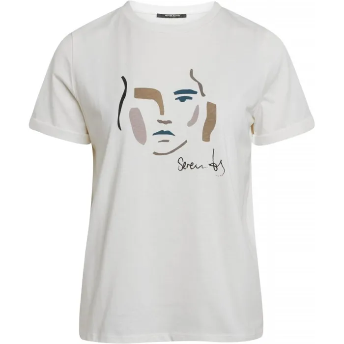 Bruuns Bazaar TShirt Womens Carla Face Tee Snow White