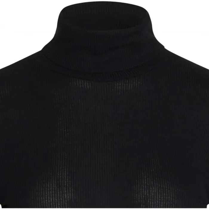 Bruuns Bazaar TShirt Womens Katka Rib Belle Roll Neck Black Bruuns Bazaar TShirt Womens Katka Rib Belle Roll Neck Black