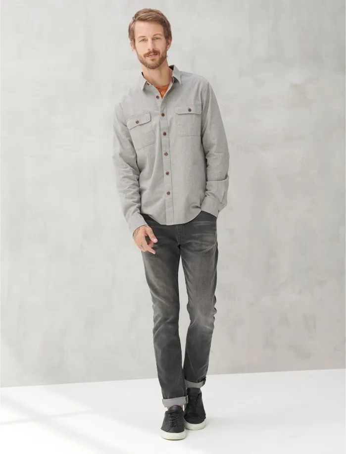 ButtonDowns Men Lucky Brand Ls Humboldt Workwear Shirt Heather Grey