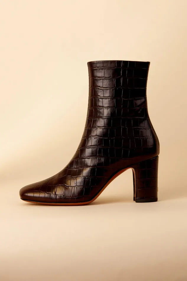 CELESTE Ankle Boots Croco Chocolat Women Rouje Shoes
