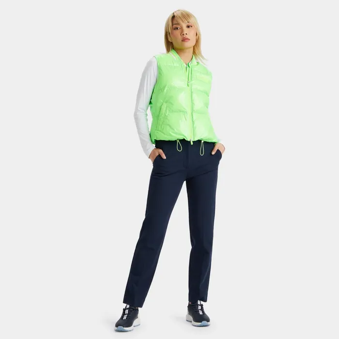 Circle G039s Coated Nylon Quilted Puffer Vest Gecko Women GFORE Outerwear