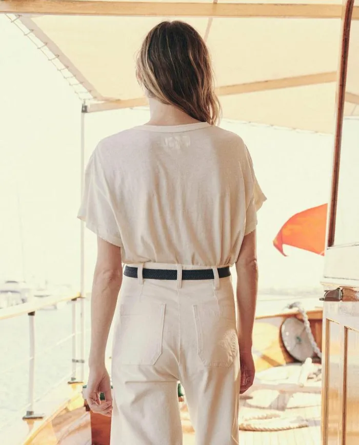 CollectionTees and Sweats The Great The Boxy Crew Washed White With Sunset Graphic