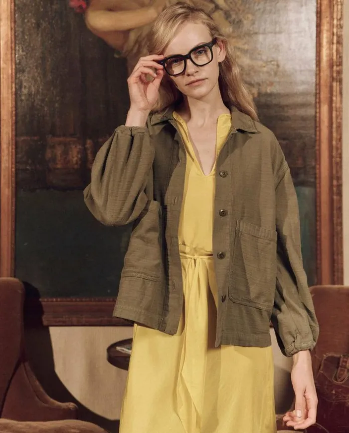 Collection The Great The Blouson Sleeve Chore Jacket Army