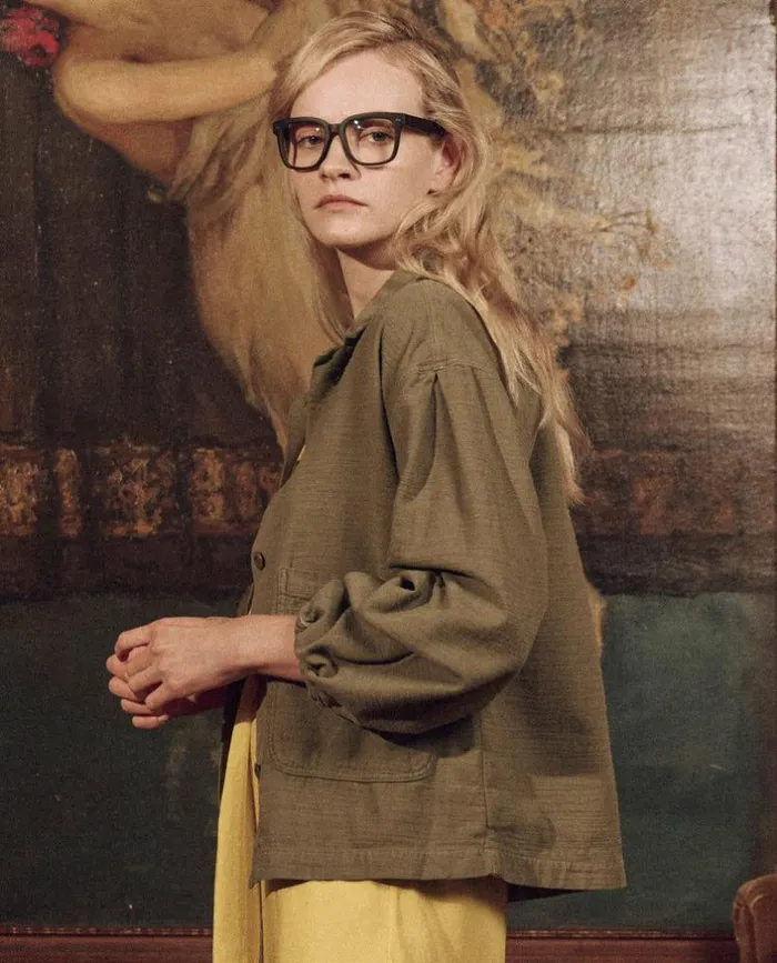 Collection The Great The Blouson Sleeve Chore Jacket Army