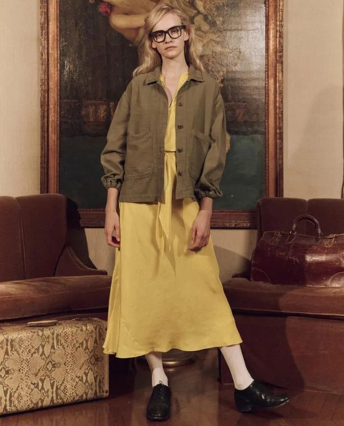 Collection The Great The Blouson Sleeve Chore Jacket Army