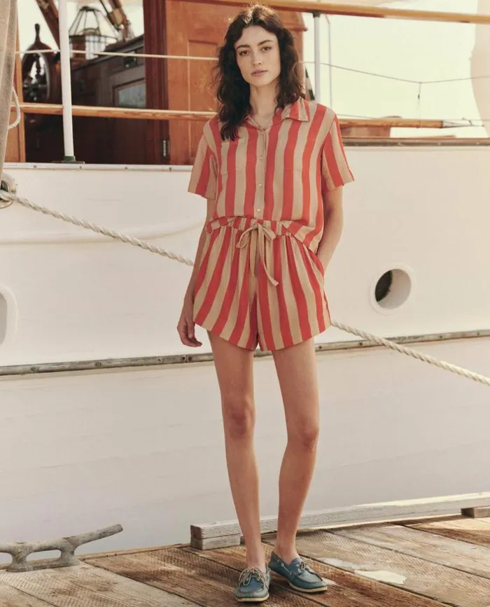 Collection The Great The Bonfire Short Sunset Stripe