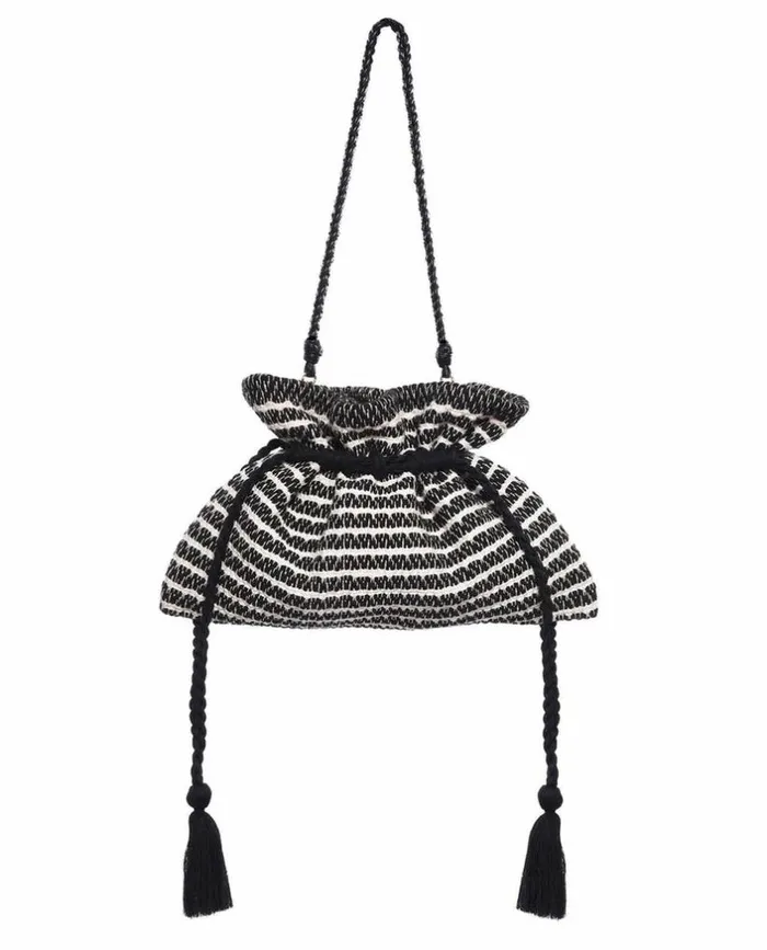 Collection The Great The Cinched Bag Black And Cream