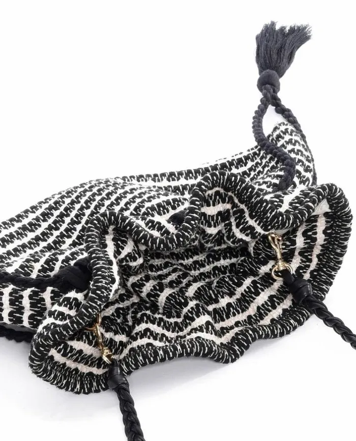 Collection The Great The Cinched Bag Black And Cream