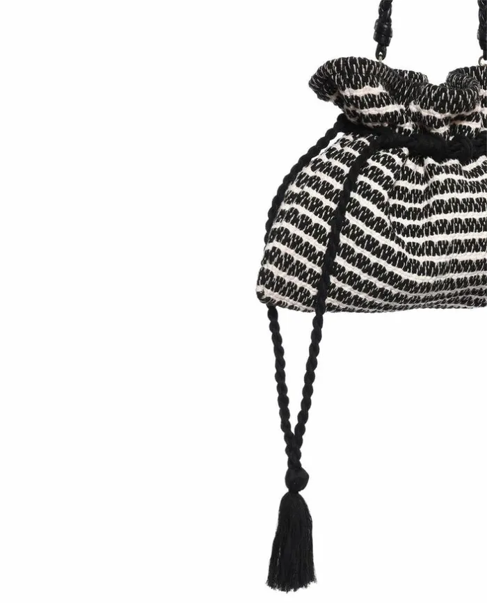 Collection The Great The Cinched Bag Black And Cream