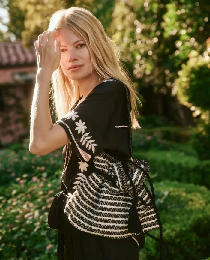 Collection The Great The Cinched Bag Black And Cream