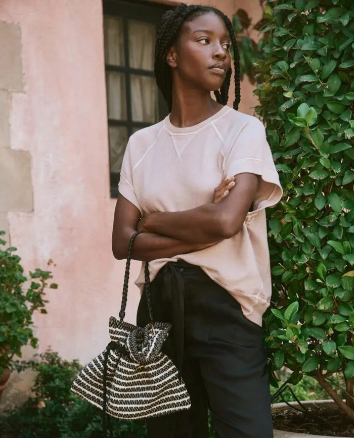 Collection The Great The Cinched Bag Black And Cream