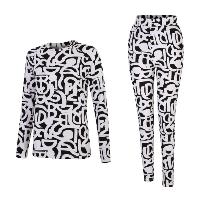 Dare 2b Base Layers Exchange III Base Layer Set Black and White Graffiti 8211 Women