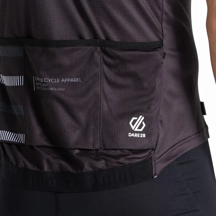 Dare 2b Cycling Jerseys AEP Revolving Short Sleeved Jersey Black 8211 Men
