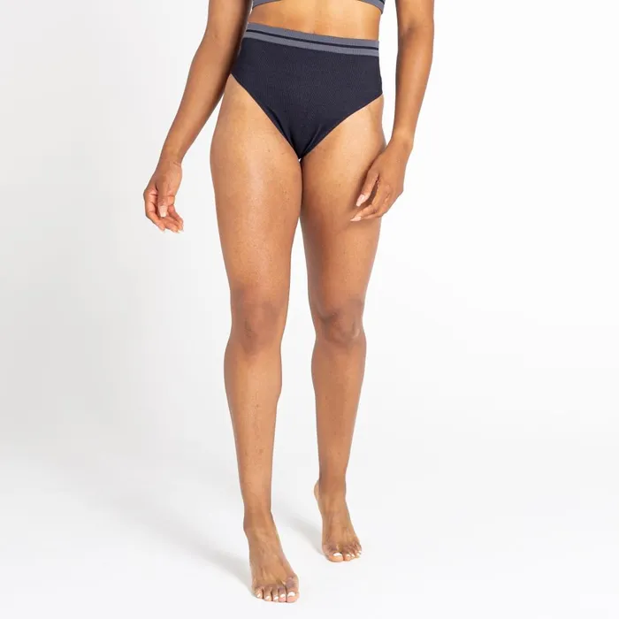 Dare 2b Don039t Sweat It Recycled Bikini Bottoms Black Charcoal Grey 8211 Women