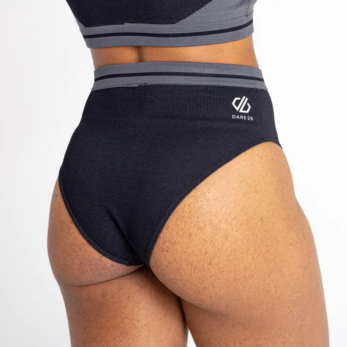 Dare 2b Don039t Sweat It Recycled Bikini Bottoms Black Charcoal Grey 8211 Women