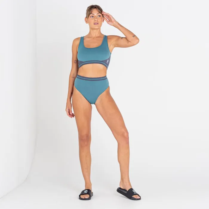 Dare 2b Don039t Sweat It Recycled Bikini Top Bluestone Orin Grey 8211 Women