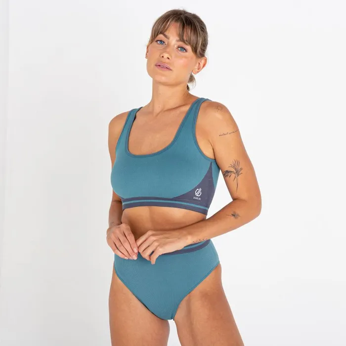 Dare 2b Don039t Sweat It Recycled Bikini Top Bluestone Orin Grey 8211 Women