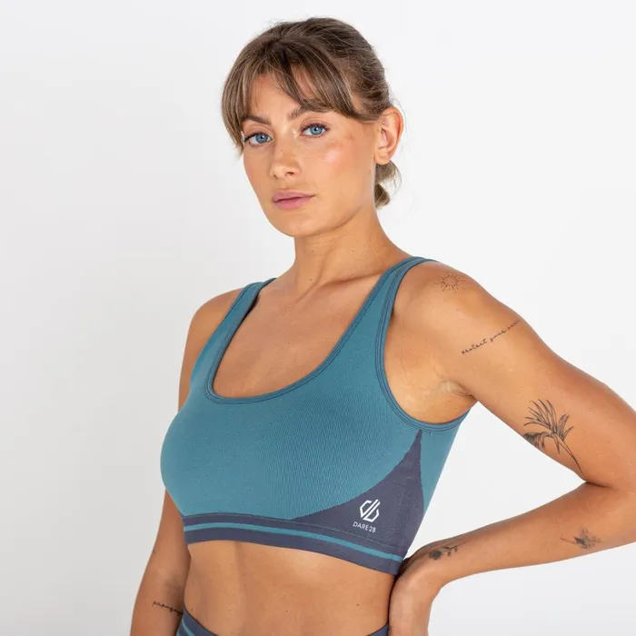 Dare 2b Don039t Sweat It Recycled Bikini Top Bluestone Orin Grey 8211 Women