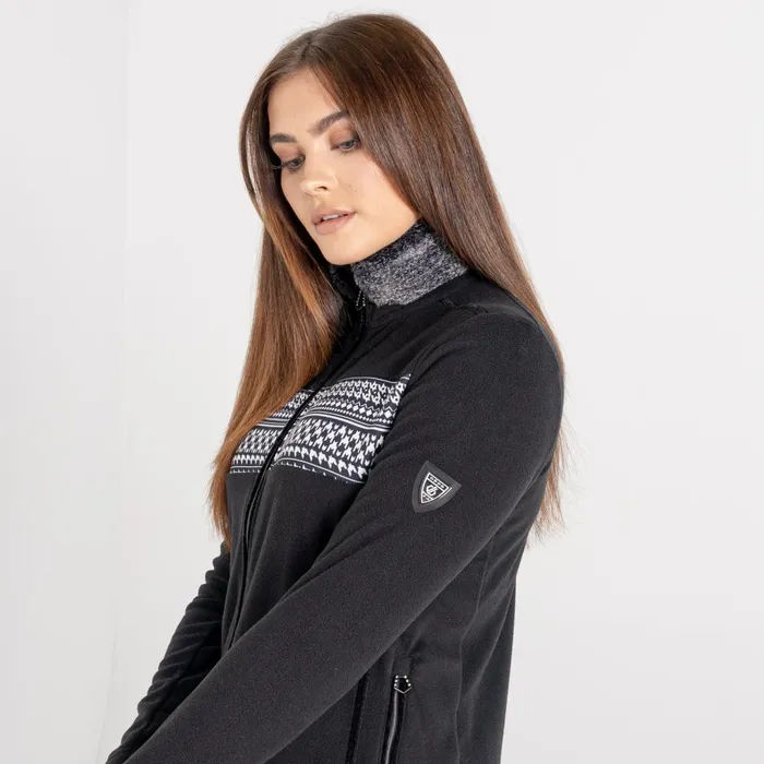 Dare 2b Fleece Engross Faux Fur Trim Sweater Black 8211 Women