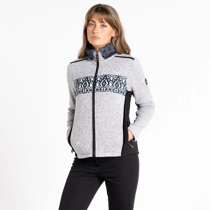 Dare 2b Fleece Engross II Full Zip Sweater Mid Grey Marl 8211 Women