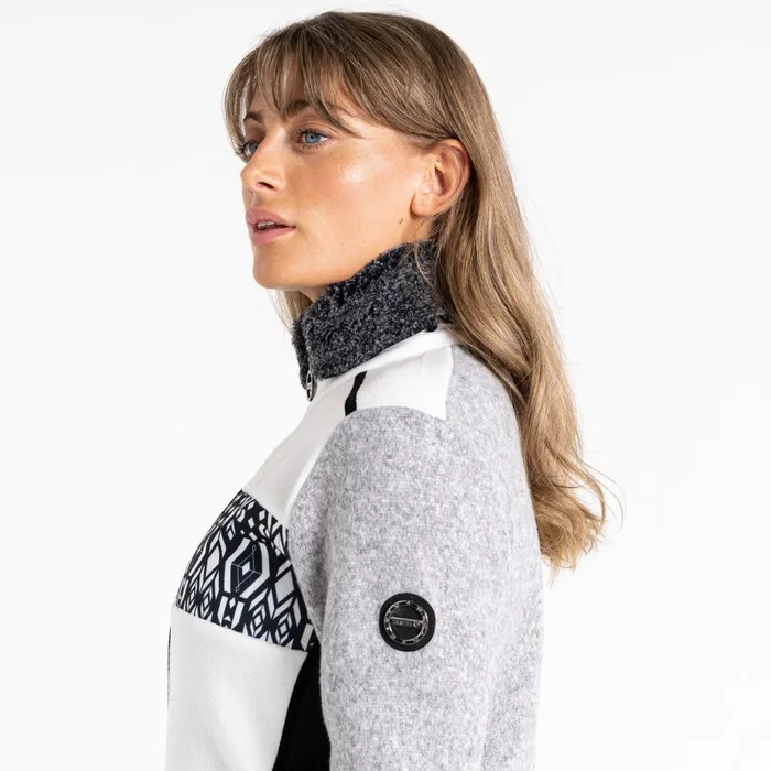 Dare 2b Fleece Engross II Full Zip Sweater White Black 8211 Women