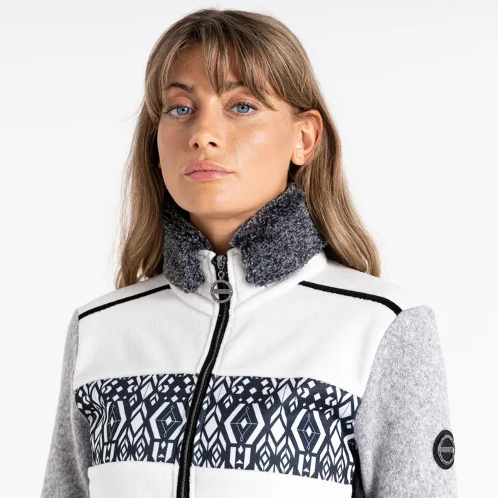Dare 2b Fleece Engross II Full Zip Sweater White Black 8211 Women