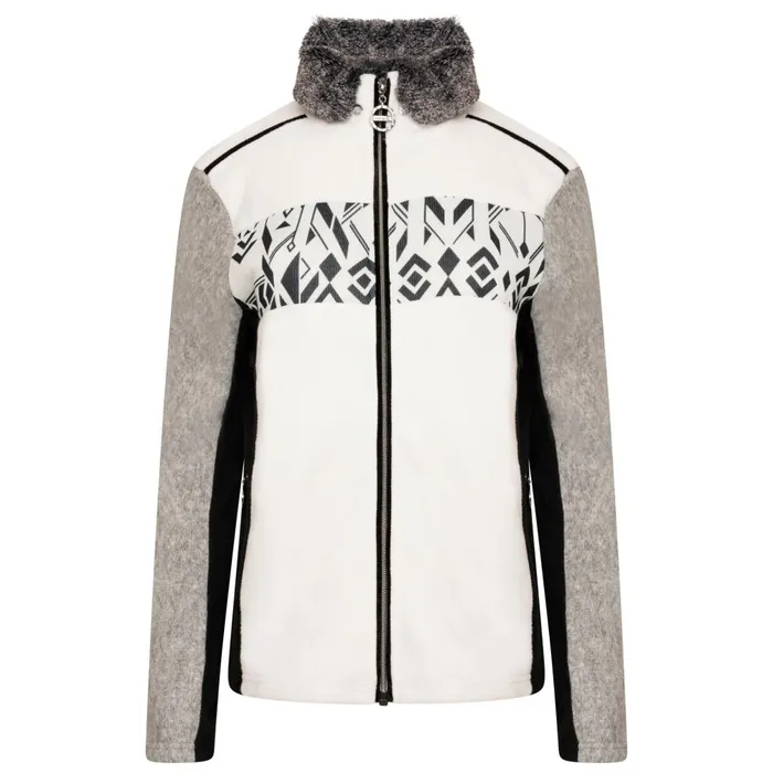 Dare 2b Fleece Engross II Full Zip Sweater White Black 8211 Women