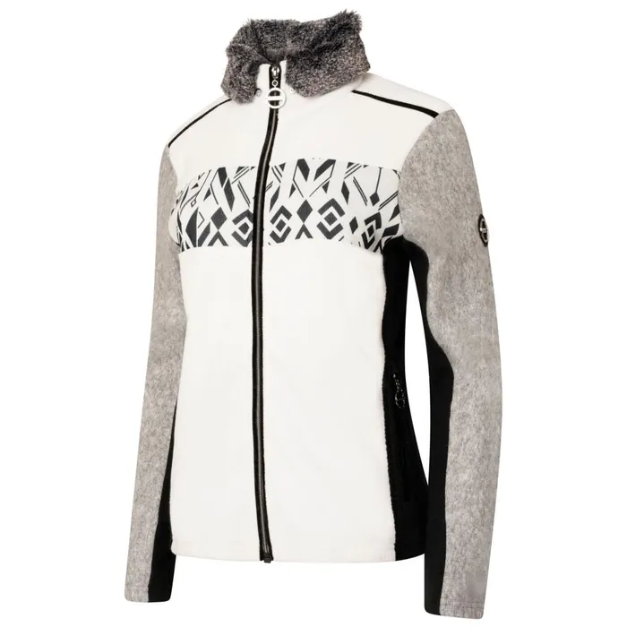 Dare 2b Fleece Engross II Full Zip Sweater White Black 8211 Women