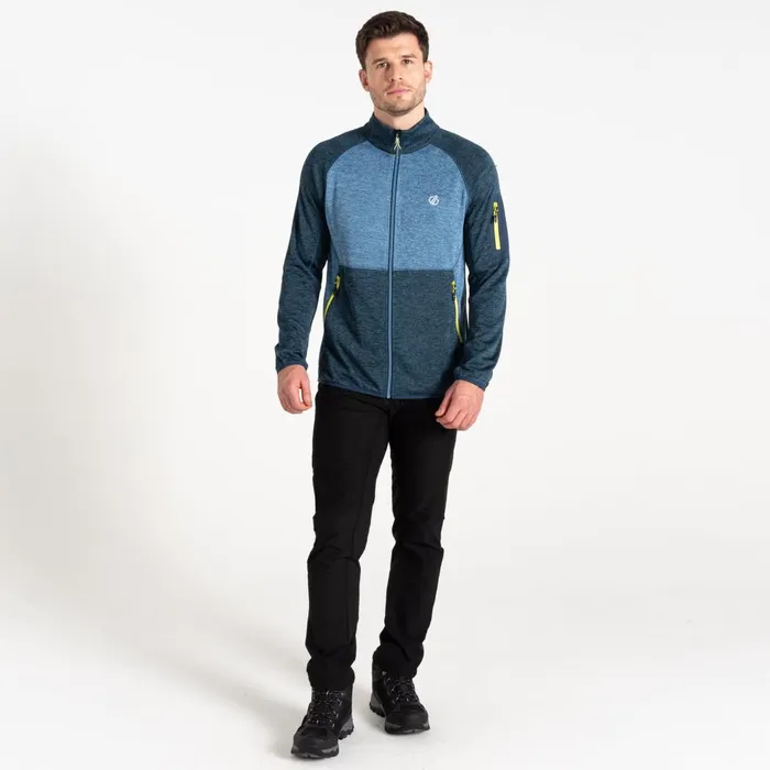 Dare 2b Fleece Mountain Series Zip Through Fleece Moonlight Denim Yellow 8211 Men