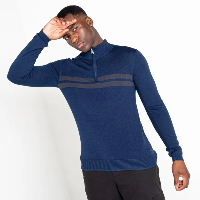 Dare 2b Fleece Unite Us Half Zip Knit Sweater Nightfall Navy 8211 Men
