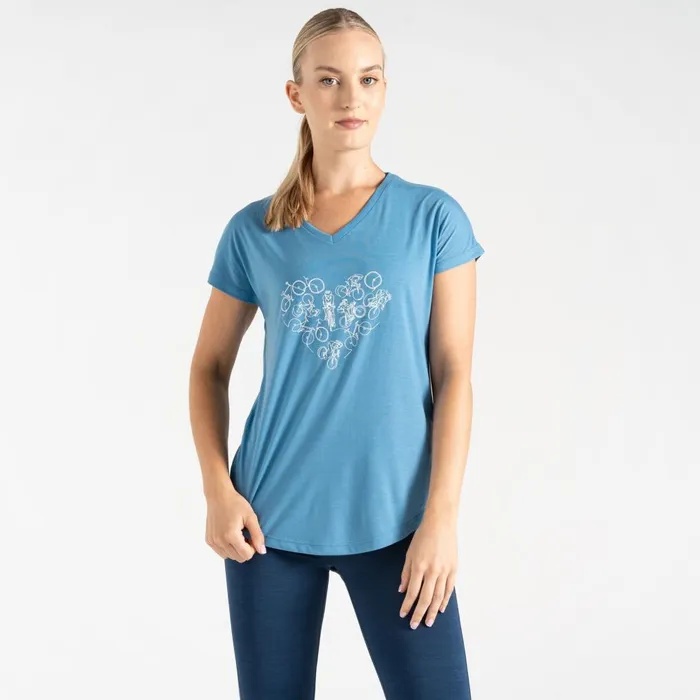 Dare 2b Graphic TShirts Calm TShirt Niagara Blue 8211 Women