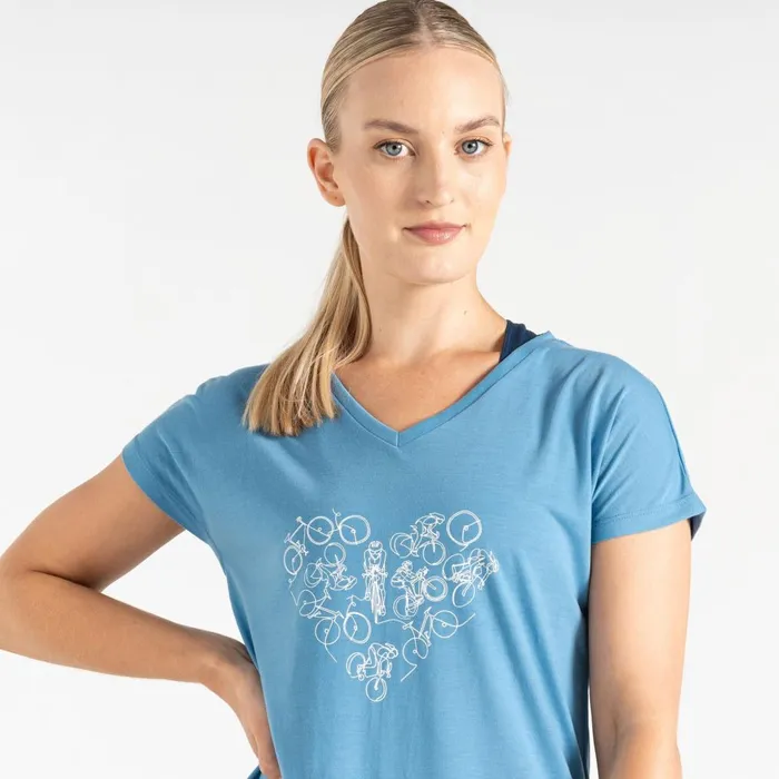 Dare 2b Graphic TShirts Calm TShirt Niagara Blue 8211 Women