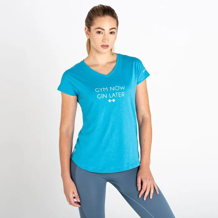Dare 2b Graphic TShirts Moments Graphic Tee Capri Blue 8211 Women