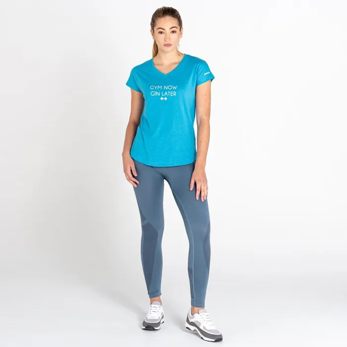 Dare 2b Graphic TShirts Moments Graphic Tee Capri Blue 8211 Women