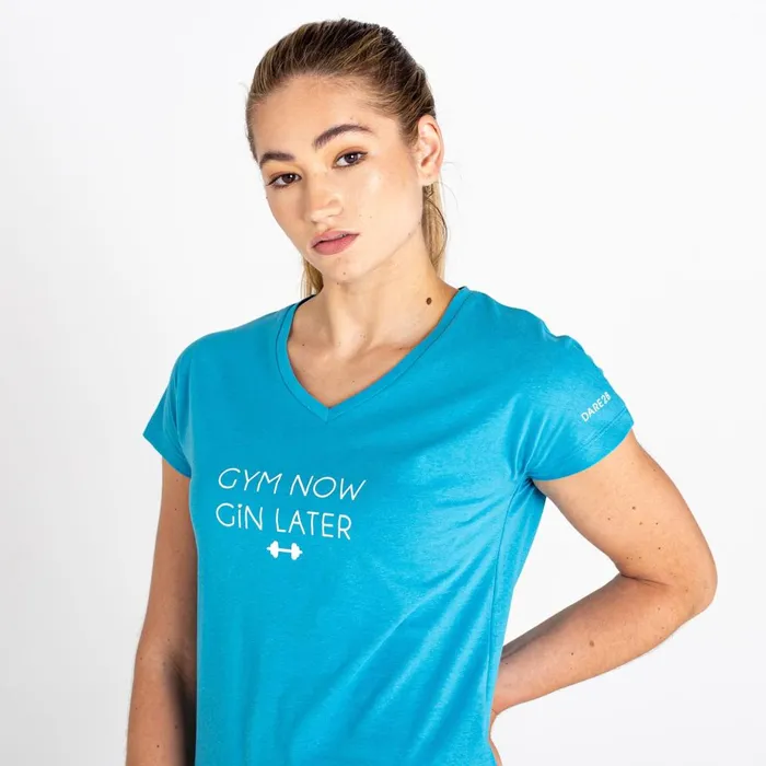 Dare 2b Graphic TShirts Moments Graphic Tee Capri Blue 8211 Women