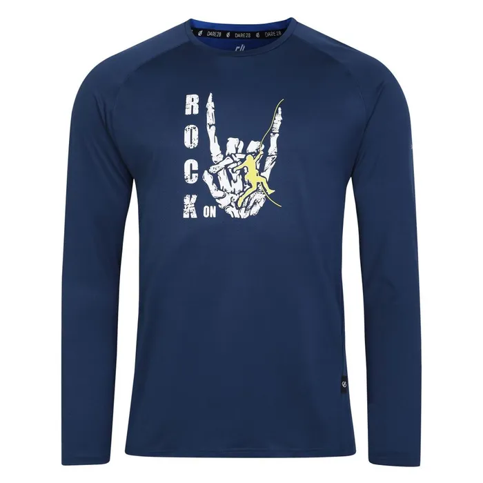 Dare 2b Graphic TShirts Tech Long Sleeved TShirt Moonlight Denim 8211 Men