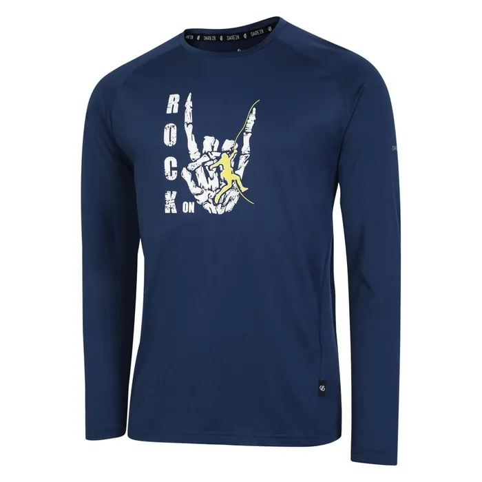 Dare 2b Graphic TShirts Tech Long Sleeved TShirt Moonlight Denim 8211 Men