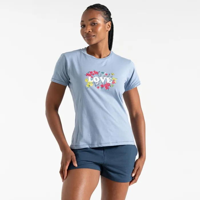 Dare 2b Graphic TShirts Tranquility II TShirt Rainwashed Blue 8211 Women