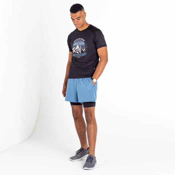 Dare 2b Gym Shorts Recreate II 2in1 Shorts Stellar Blue 8211 Men