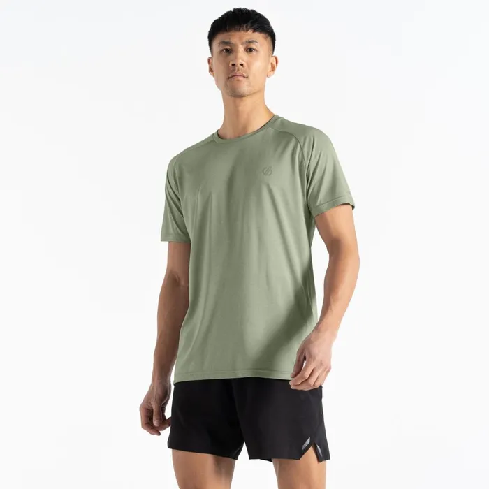 Dare 2b Gym Tops Accelerate Fitness TShirt Oil Green Marl 8211 Men