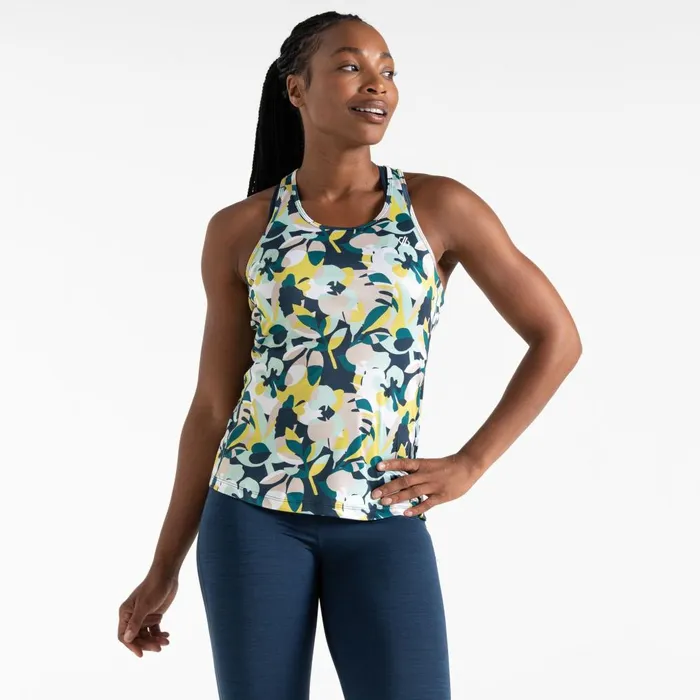 Dare 2b Gym Tops Bolt Vest Moonlight Denim Petal Print 8211 Women