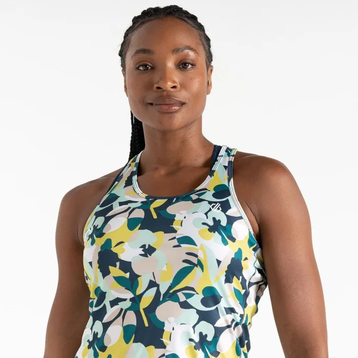 Dare 2b Gym Tops Bolt Vest Moonlight Denim Petal Print 8211 Women