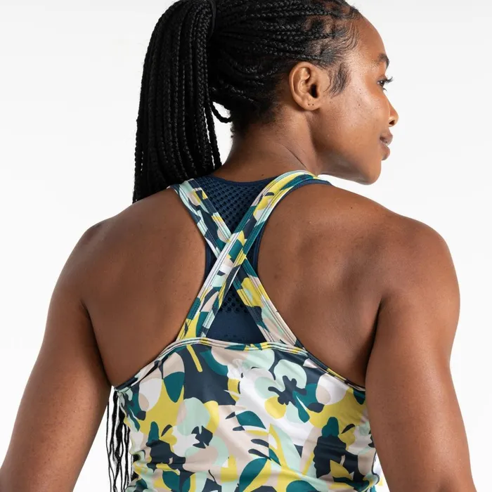 Dare 2b Gym Tops Bolt Vest Moonlight Denim Petal Print 8211 Women