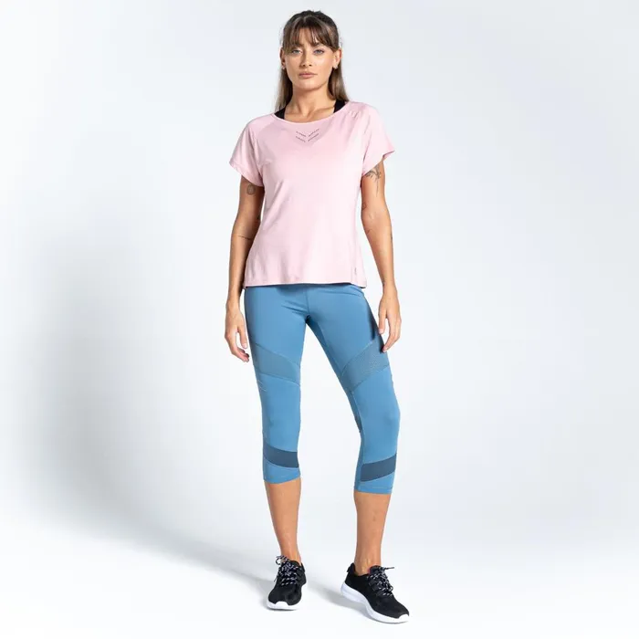Dare 2b Gym Tops Crystallize Active Tee Powder Pink 8211 Women
