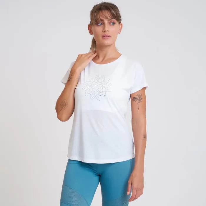 Dare 2b Gym Tops Crystallize Graphic Tee White 8211 Women