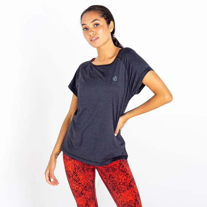 Dare 2b Gym Tops Deftly Workout Tee Black Marl 8211 Women