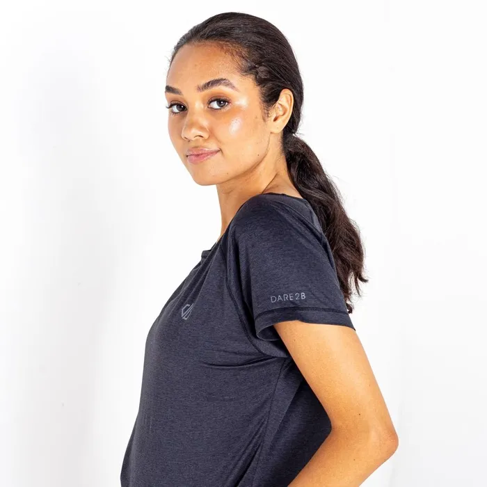 Dare 2b Gym Tops Deftly Workout Tee Black Marl 8211 Women
