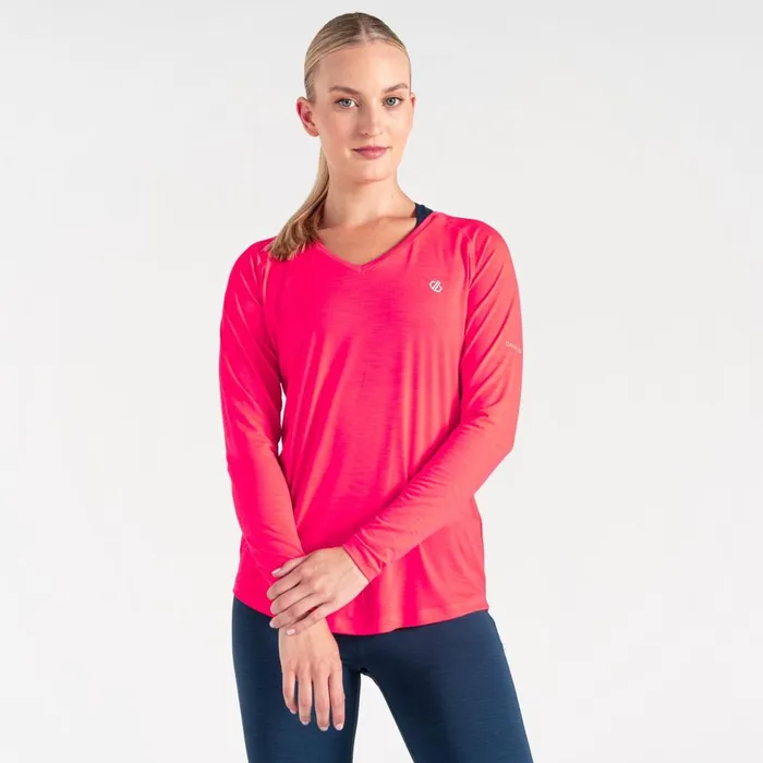 Dare 2b Gym Tops Discern Lightweight TShirt Neon Pink 8211 Women