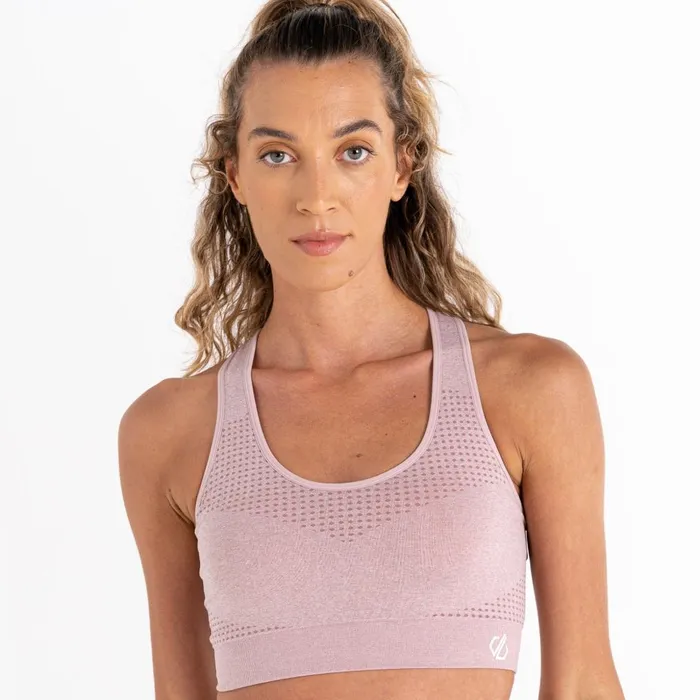 Dare 2b Gym Tops Don039t Sweat It II Sports Bra Dusky Rose Marl 8211 Women