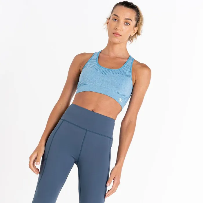 Dare 2b Gym Tops Don039t Sweat It II Sports Bra Niagara Blue Marl 8211 Women